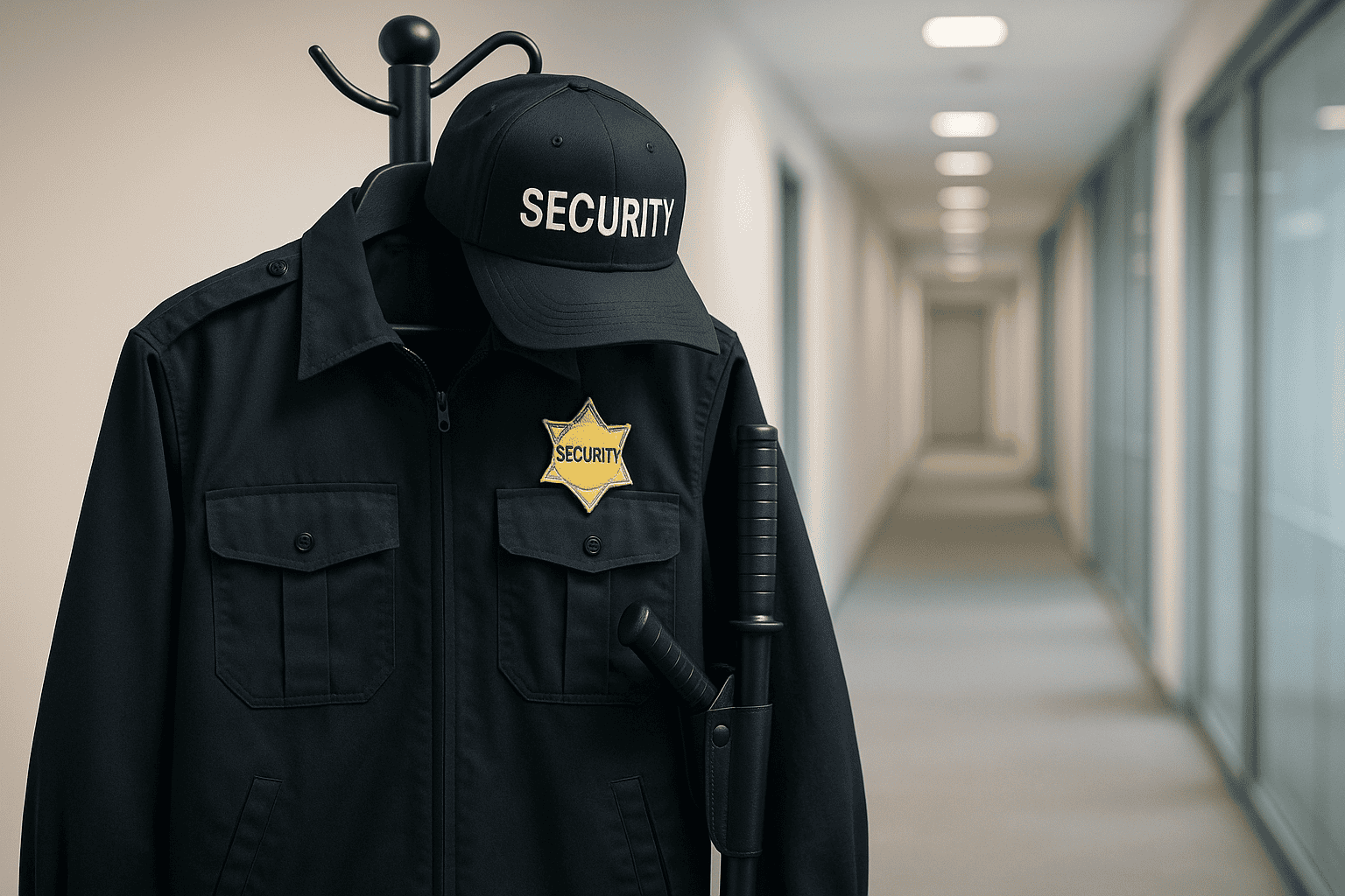 security uniform hung up